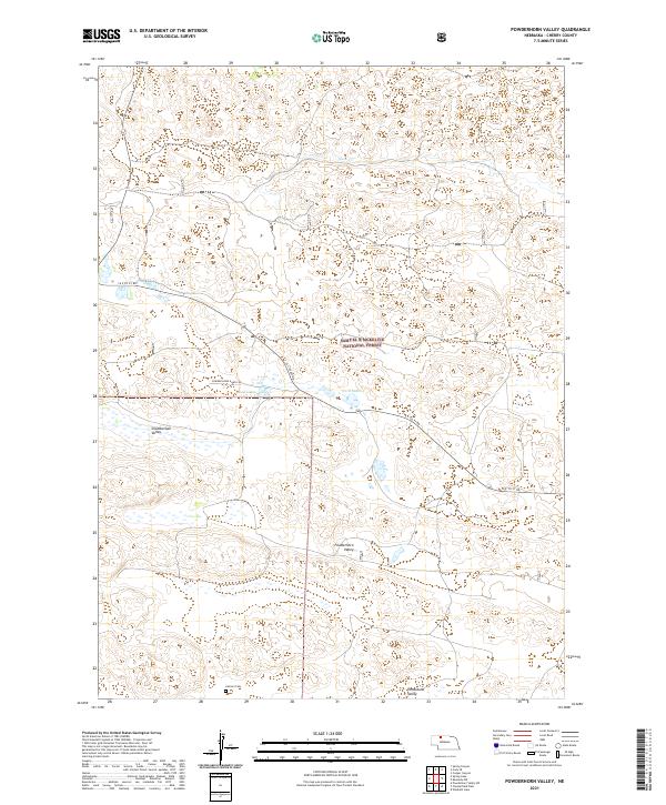 US Topo 7.5-minute map for Powderhorn Valley NE