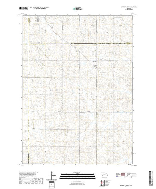 USGS US Topo 7.5-minute map for Randolph South NE 2021 – American Map Store