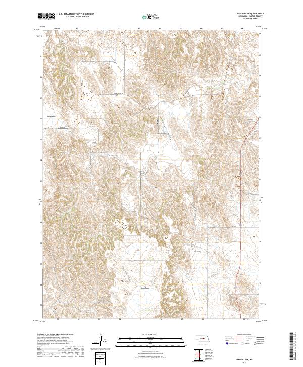 USGS US Topo 7.5-minute map for Sargent SW NE 2021