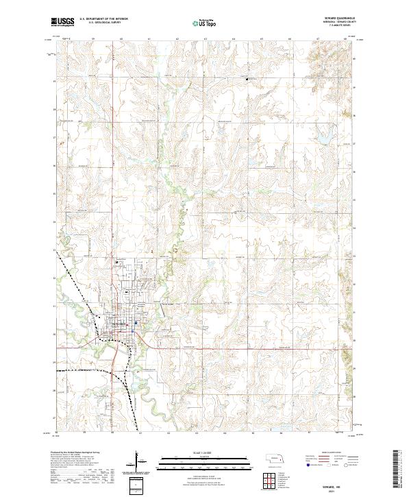 USGS US Topo 7.5-minute map for Seward NE 2021