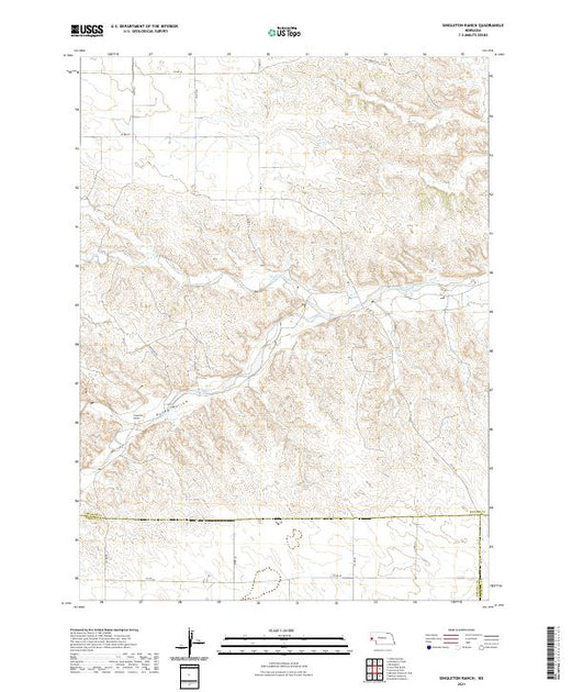 USGS US Topo 7.5-minute map for Singleton Ranch NE 2021 – American Map ...