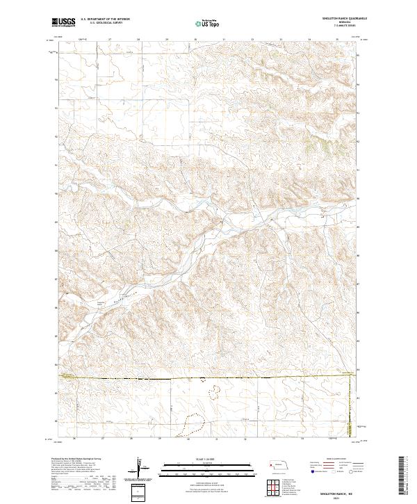 USGS US Topo 7.5-minute map for Singleton Ranch NE 2021