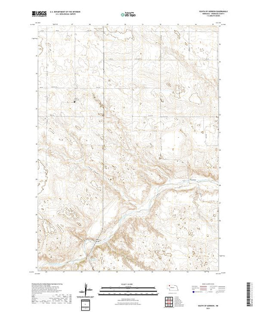USGS US Topo 7.5-minute map for South of Gordon NE 2021 – American Map ...