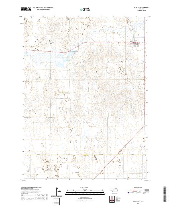 USGS US Topo 7.5-minute map for Stapleton NE 2021