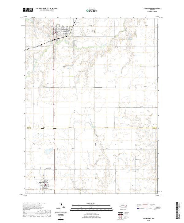 USGS US Topo 7.5-minute map for Stromsburg NE 2021