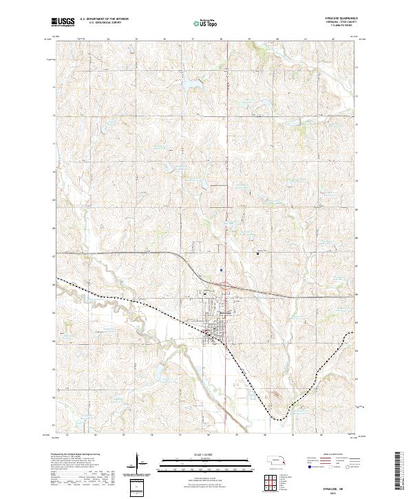 USGS US Topo 7.5-minute map for Syracuse NE 2021