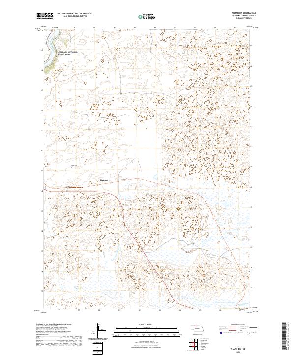 USGS US Topo 7.5-minute map for Thatcher NE 2021