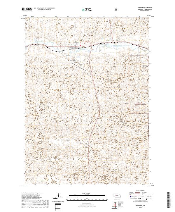 USGS US Topo 7.5-minute map for Thedford NE 2021