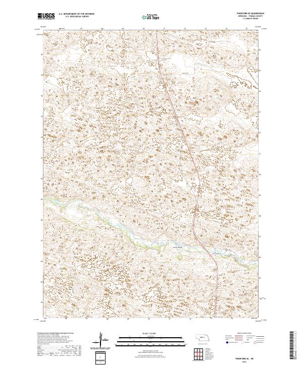 USGS US Topo 7.5-minute map for Thedford SE NE 2021
