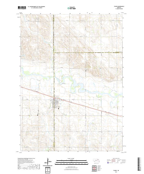 USGS US Topo 7.5-minute map for Tilden NE 2021