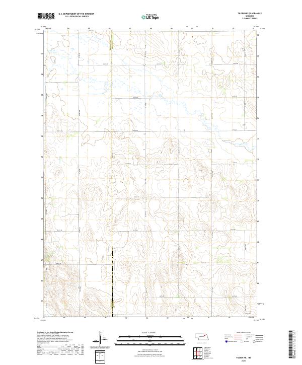 USGS US Topo 7.5-minute map for Tilden NE NE 2021