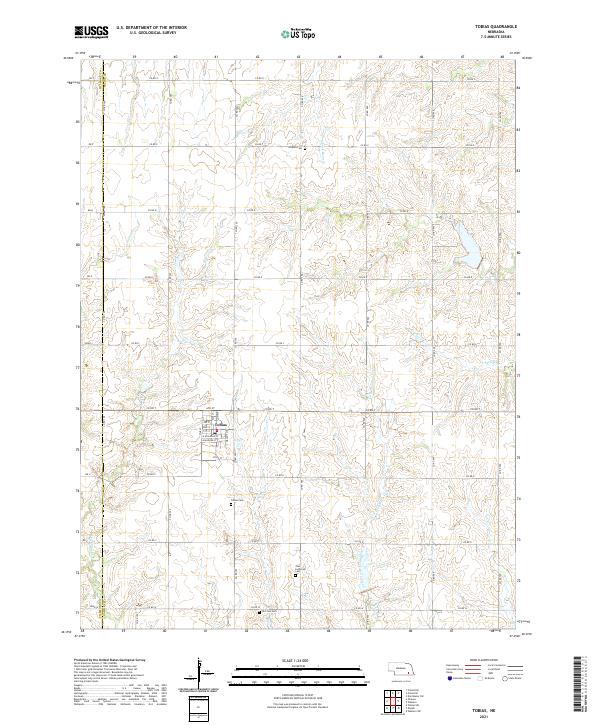 USGS US Topo 7.5-minute map for Tobias NE 2021