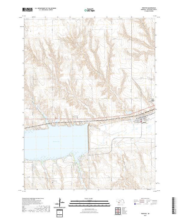 USGS US Topo 7.5-minute map for Trenton NE 2021