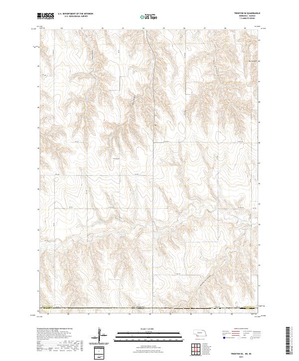 USGS US Topo 7.5-minute map for Trenton SE NEKS 2021