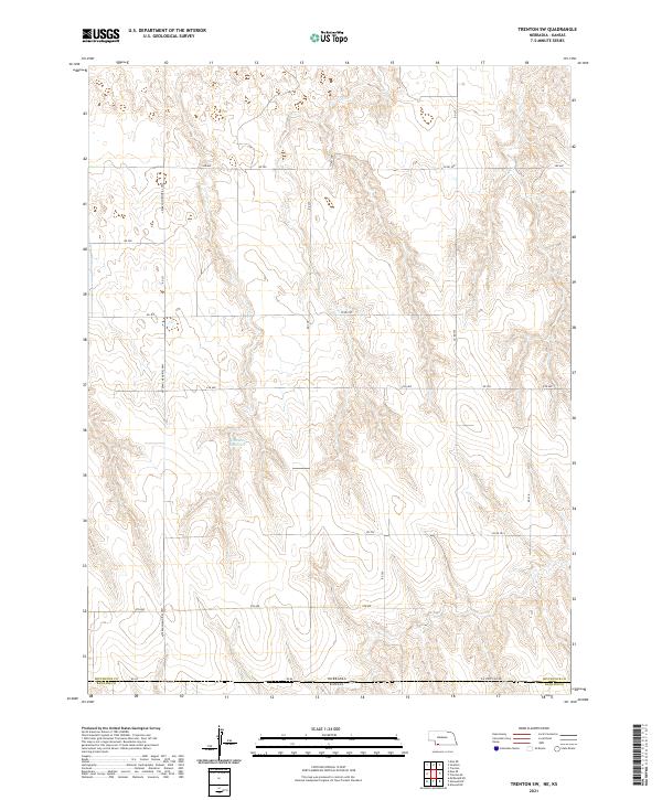 USGS US Topo 7.5-minute map for Trenton SW NEKS 2021