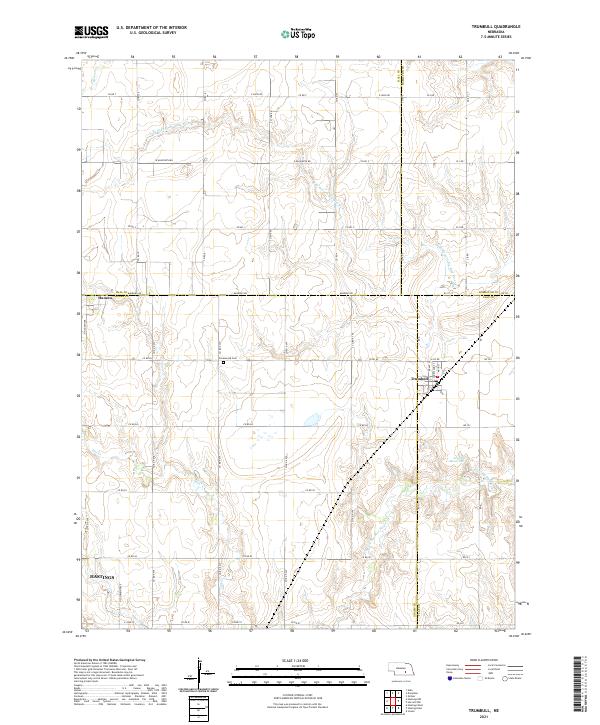 USGS US Topo 7.5-minute map for Trumbull NE 2021