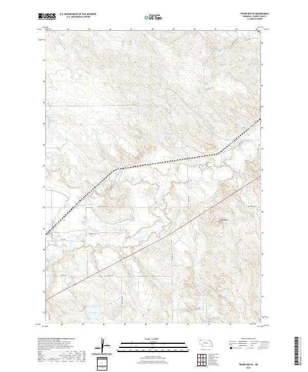 USGS US Topo 7.5-minute map for Trunk Butte NE 2021