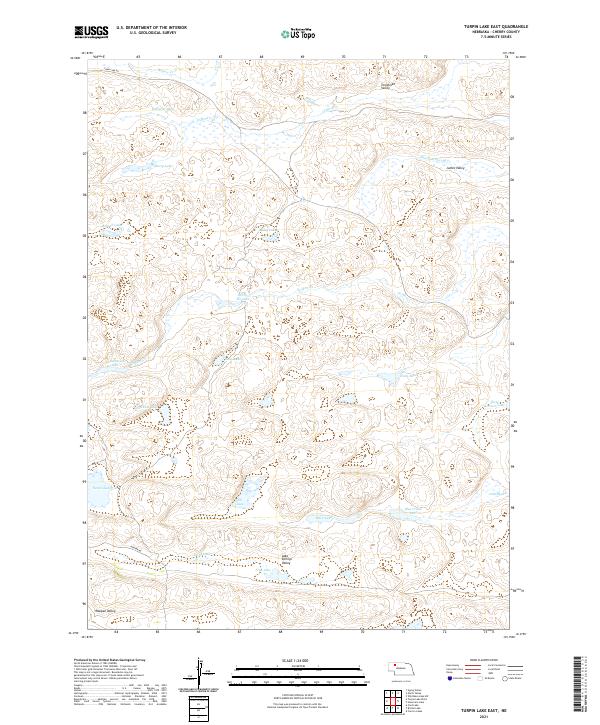 USGS US Topo 7.5-minute map for Turpin Lake East NE 2021