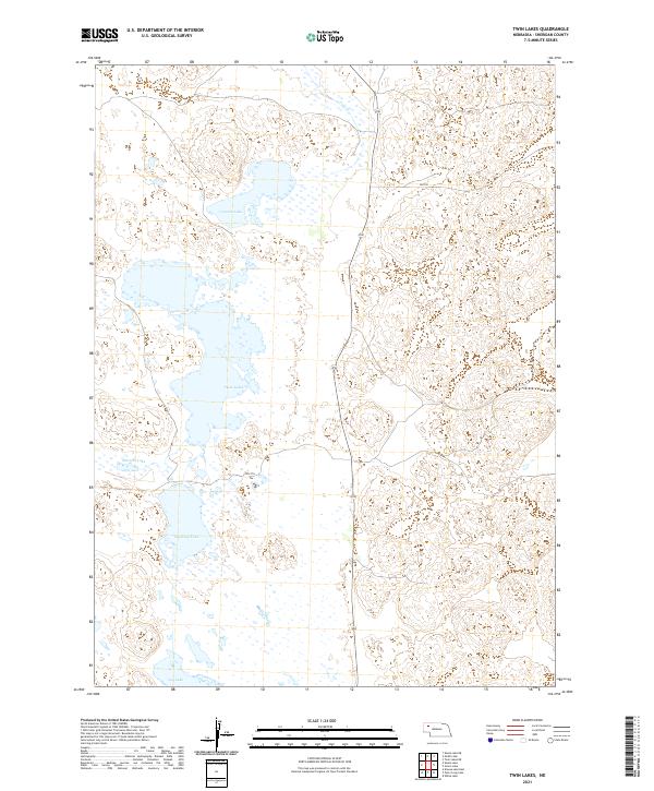 USGS US Topo 7.5-minute map for Twin Lakes NE 2021