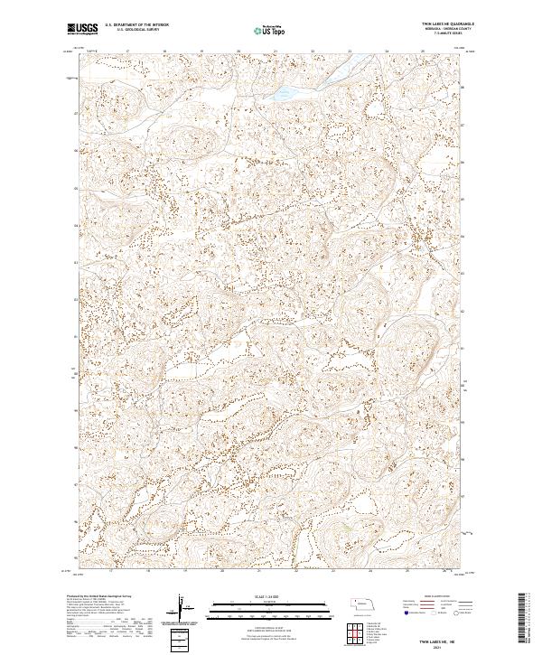 USGS US Topo 7.5-minute map for Twin Lakes NE NE 2021