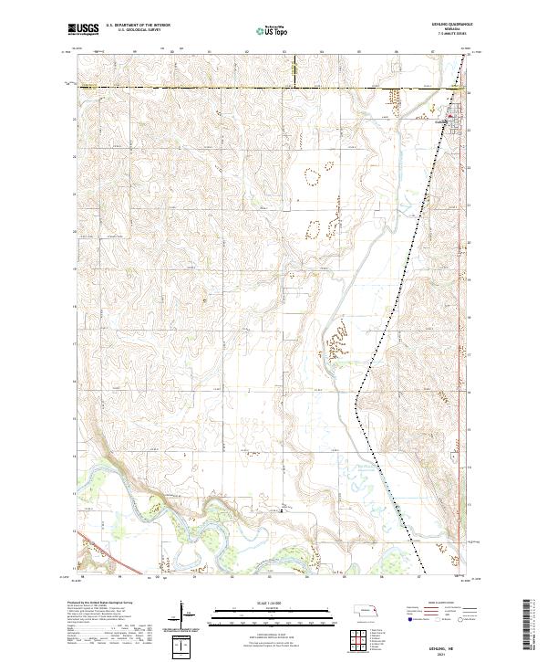 USGS US Topo 7.5-minute map for Uehling NE 2021