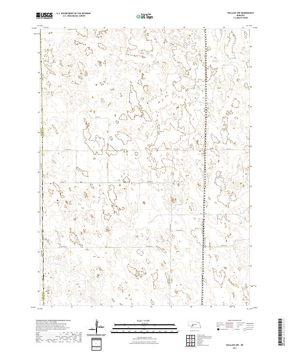 USGS US Topo 7.5-minute map for Wallace NW NE 2021