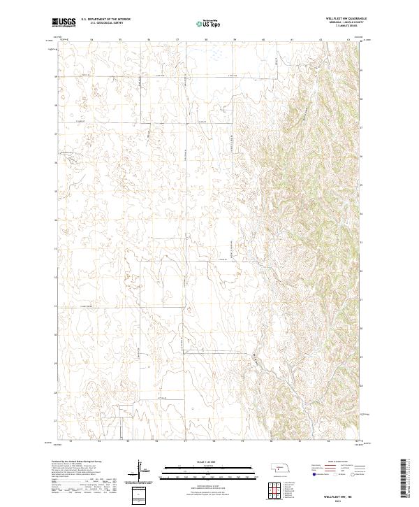 USGS US Topo 7.5-minute map for Wellfleet NW NE 2021