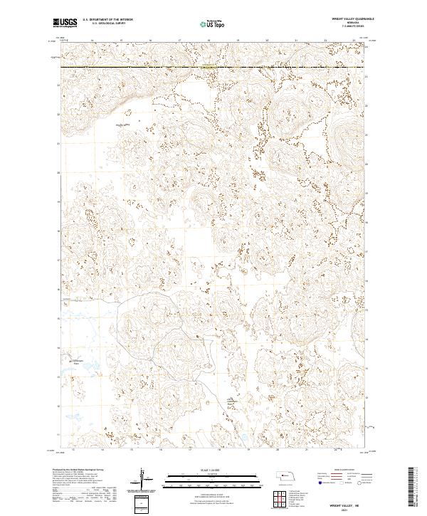 USGS US Topo 7.5-minute map for Wright Valley NE 2021