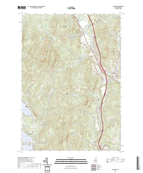 US Topo 7.5-minute map for Ashland NH