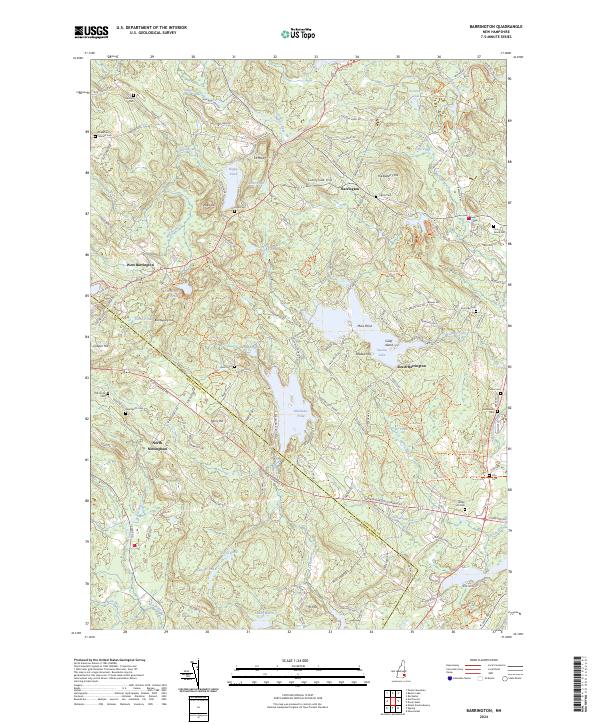 US Topo 7.5-minute map for Barrington NH