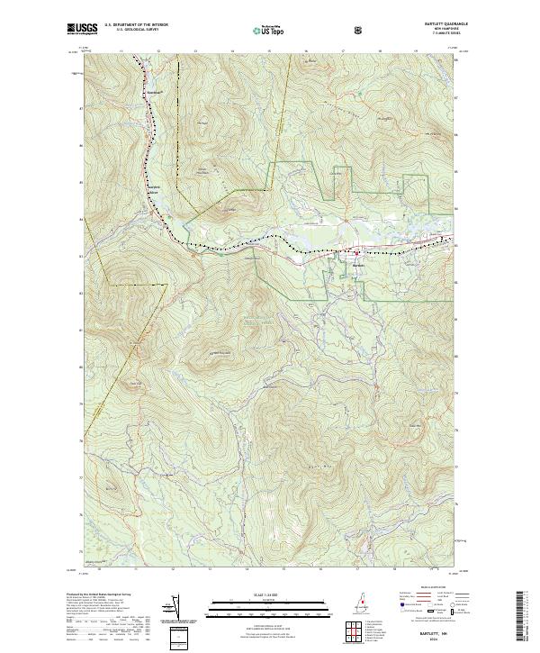 US Topo 7.5-minute map for Bartlett NH