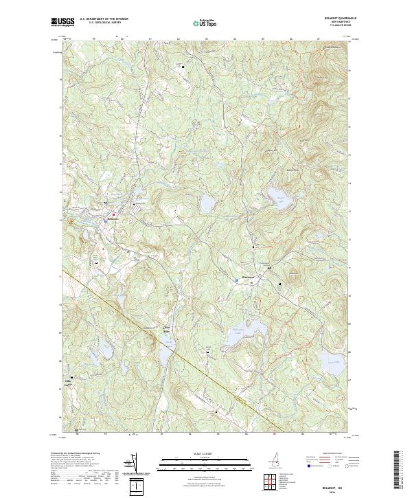 US Topo 7.5-minute map for Belmont NH