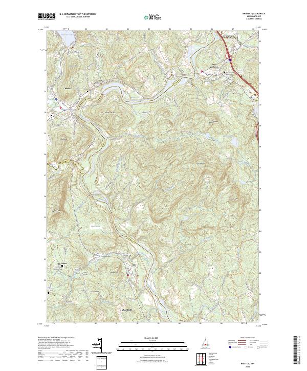 US Topo 7.5-minute map for Bristol NH
