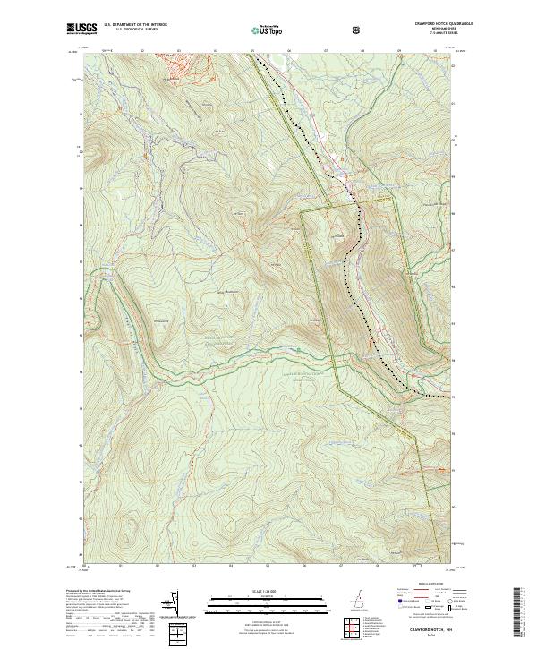 US Topo 7.5-minute map for Crawford Notch NH