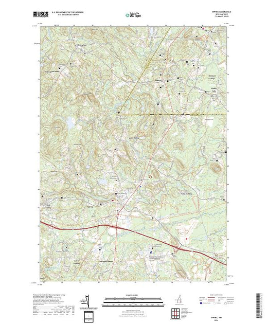 US Topo 7.5-minute map for Epping NH – American Map Store