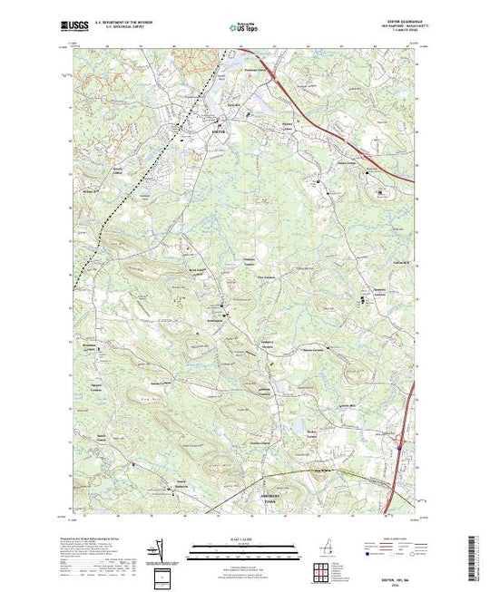 US Topo 7.5-minute map for Exeter NHMA – American Map Store