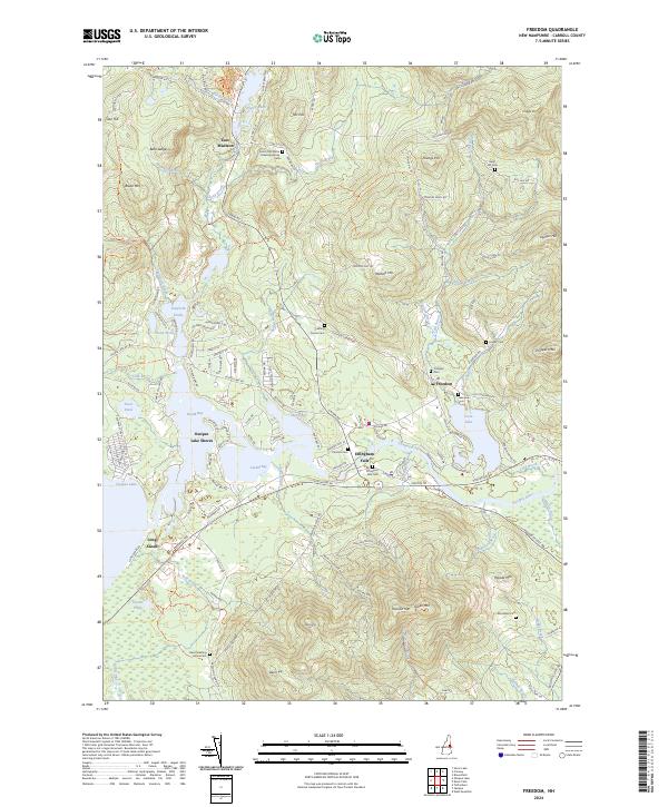 US Topo 7.5-minute map for Freedom NH – American Map Store