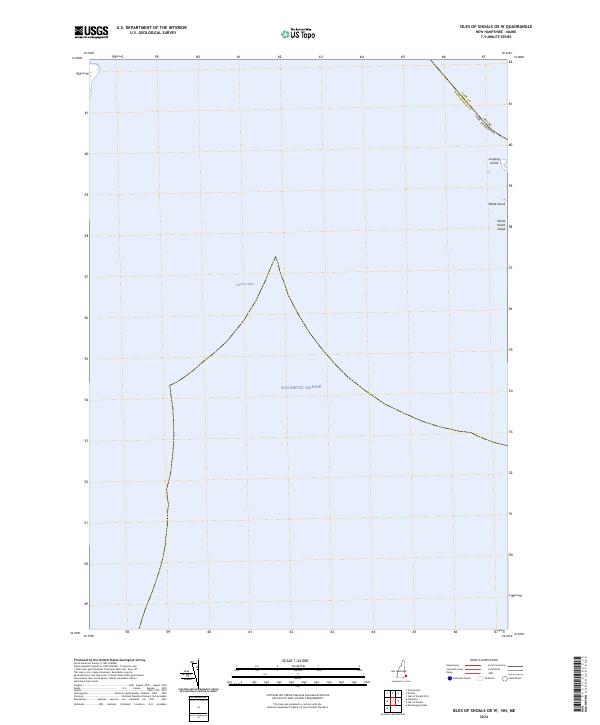 US Topo 7.5-minute map for Isles of Shoals OE W NHME