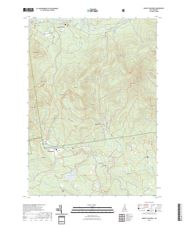 US Topo 7.5-minute map for Mount Chocorua NH