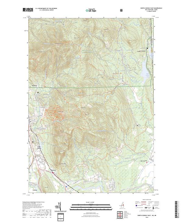 US Topo 7.5-minute map for North Conway East NHME