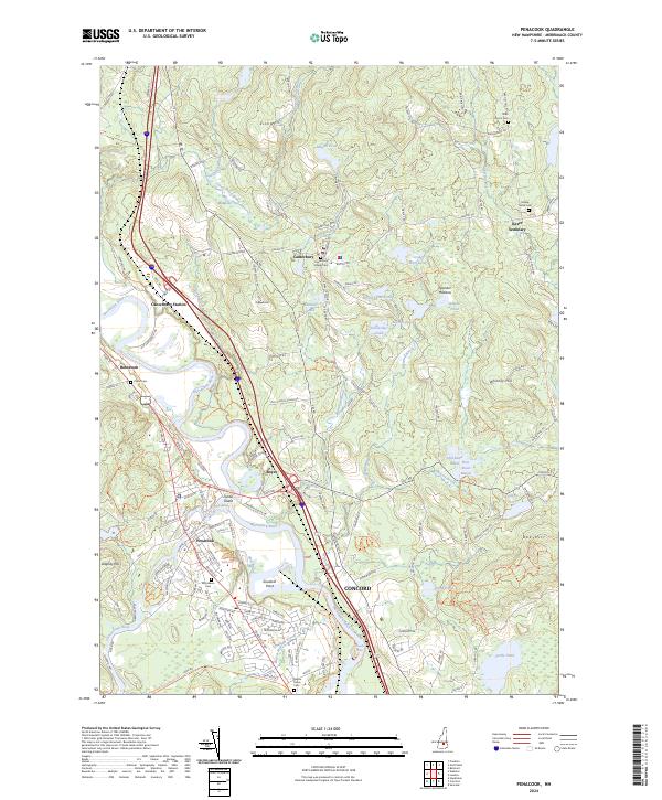 US Topo 7.5-minute map for Penacook NH
