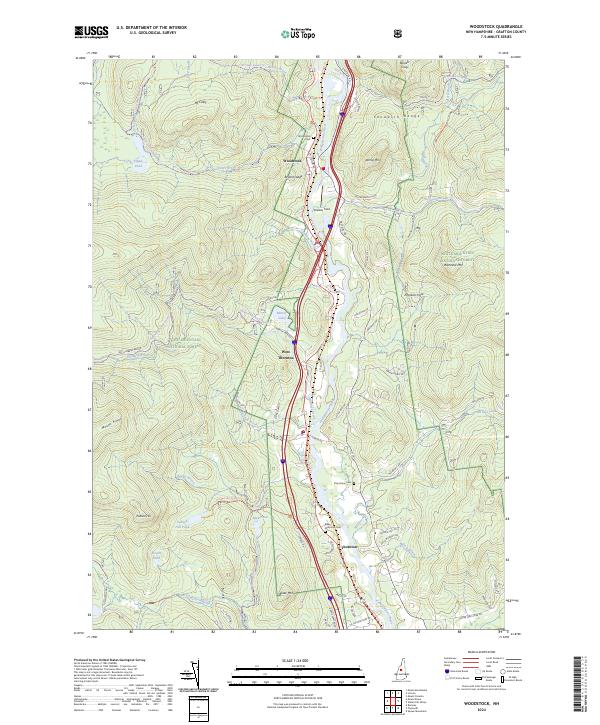 US Topo 7.5-minute map for Woodstock NH