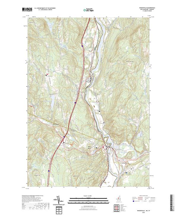 US Topo 7.5-minute map for Woodsville NHVT