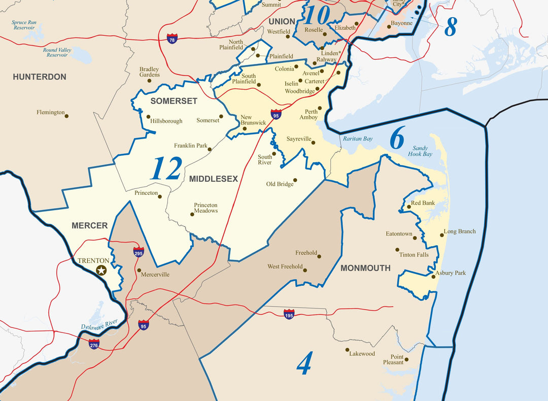 New Jersey Congressional District Wall Map
