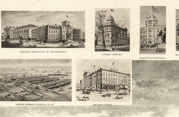 Bird's Eye View of Hoboken, NJ - 1904