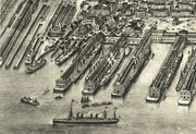 Bird's Eye View of Hoboken, NJ - 1904