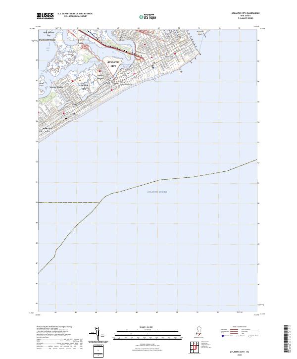 US Topo 7.5-minute map for Atlantic City NJ