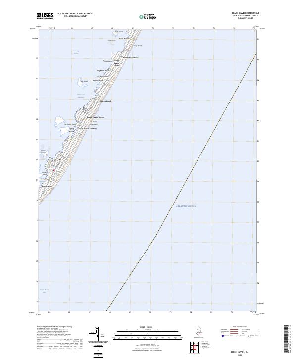 US Topo 7.5-minute map for Beach Haven NJ