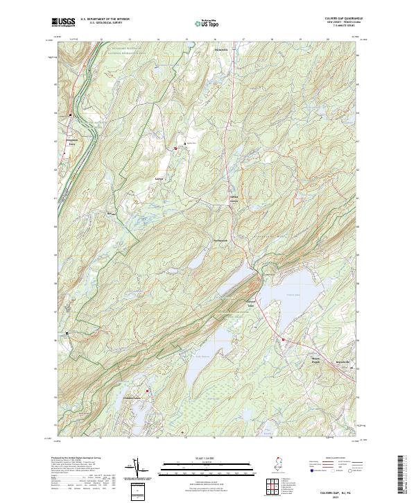 US Topo 7.5-minute map for Culvers Gap NJPA