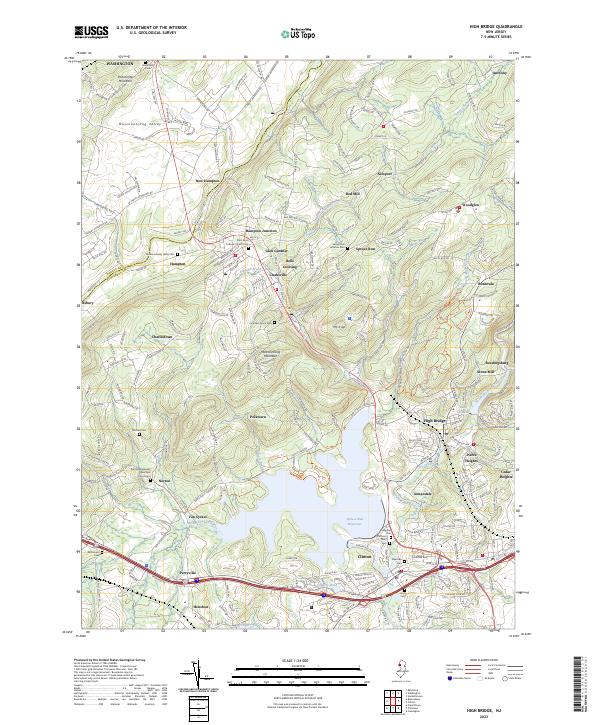 US Topo 7.5-minute map for High Bridge NJ